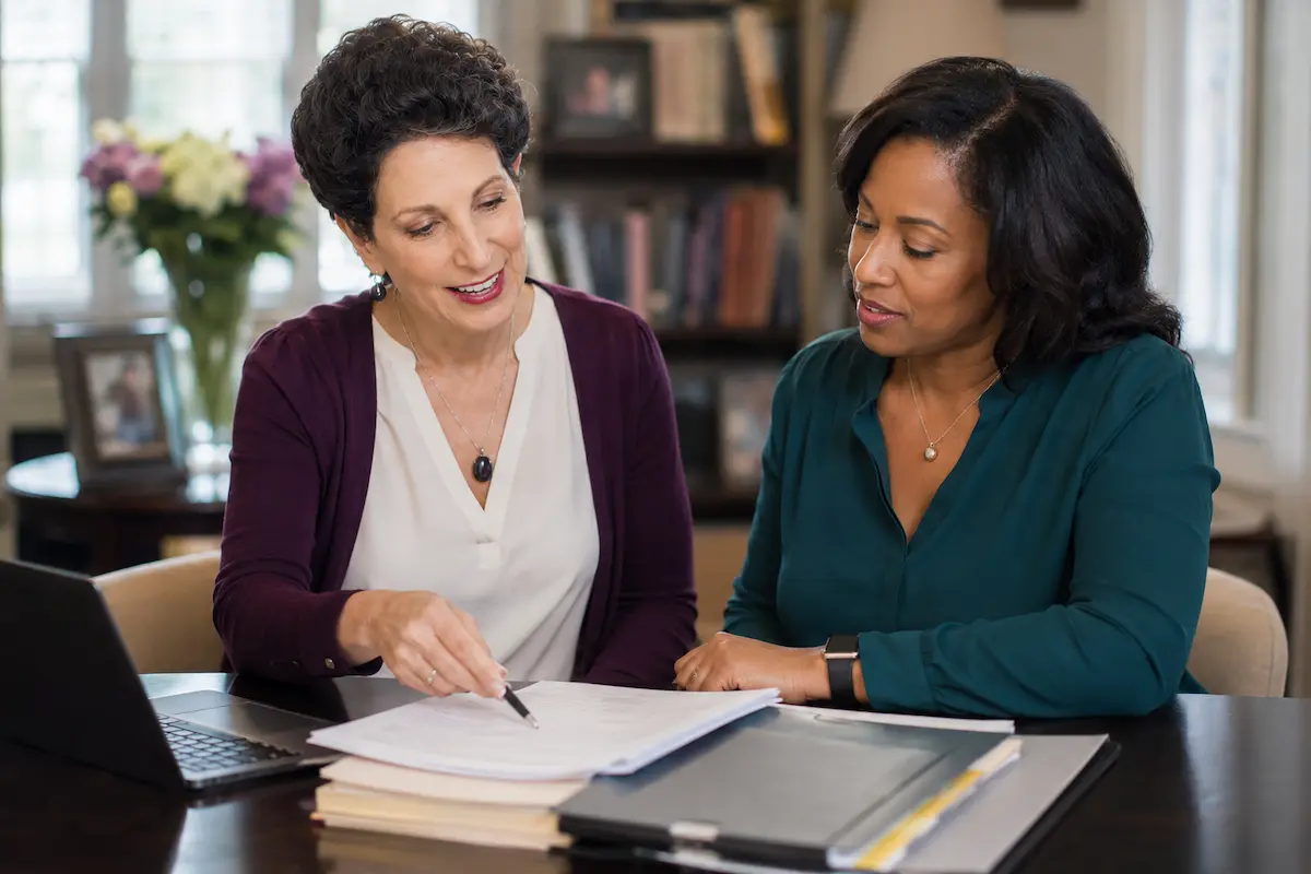 Gayle Gruenberg working with a client